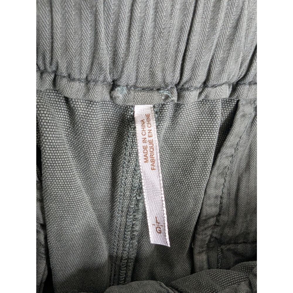 EUC Free People Margate Pleated Pull On Elastic Trouser Pants Green Sugar Kelp - Picture 8 of 9